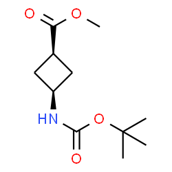 ChemSpider 2D Image | Methyl cis-3-(Boc-amino)cyclobutanecarboxylate | C11H19NO4