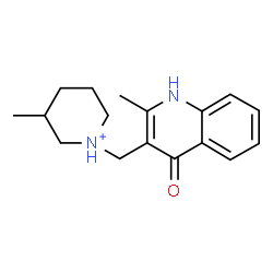 ChemSpider 2D Image | 3-Methyl-1-[(2-methyl-4-oxo-1,4-dihydro-3-quinolinyl)methyl]piperidinium | C17H23N2O
