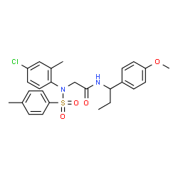 ChemSpider 2D Image | N~2~-(4-Chloro-2-methylphenyl)-N-[1-(4-methoxyphenyl)propyl]-N~2~-[(4-methylphenyl)sulfonyl]glycinamide | C26H29ClN2O4S