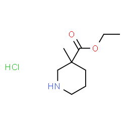 ChemSpider 2D Image | ethyl 3-methylpiperidine-3-carboxylate hydrochloride | C9H18ClNO2