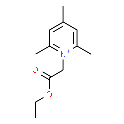 ChemSpider 2D Image | 1-(2-Ethoxy-2-oxoethyl)-2,4,6-trimethylpyridinium | C12H18NO2