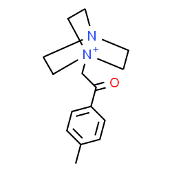 ChemSpider 2D Image | 1-[2-(4-Methylphenyl)-2-oxoethyl]-4-aza-1-azoniabicyclo[2.2.2]octane | C15H21N2O