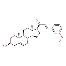ChemSpider 2D Image | (2E)-1-[(3S,8S,9S,10R,13S,14S,17S)-3-Hydroxy-10,13-dimethyl-2,3,4,7,8,9,10,11,12,13,14,15,16,17-tetradecahydro-1H-cyclopenta[a]phenanthren-17-yl]-3-(3-methoxyphenyl)-2-propen-1-one (non-preferred name
) | C29H38O3