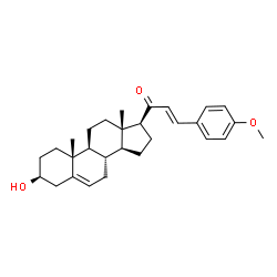 ChemSpider 2D Image | (2E)-1-[(3S,8S,9S,10R,13S,14S,17S)-3-Hydroxy-10,13-dimethyl-2,3,4,7,8,9,10,11,12,13,14,15,16,17-tetradecahydro-1H-cyclopenta[a]phenanthren-17-yl]-3-(4-methoxyphenyl)-2-propen-1-one (non-preferred name
) | C29H38O3