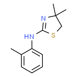 ChemSpider 2D Image | (4,4-Dimethyl-4,5-dihydro-thiazol-2-yl)-o-tolyl-amine | C12H16N2S