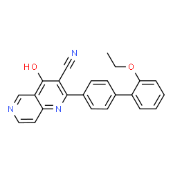 ChemSpider 2D Image | 2-(2'-Ethoxy-4-biphenylyl)-4-hydroxy-1,6-naphthyridine-3-carbonitrile | C23H17N3O2