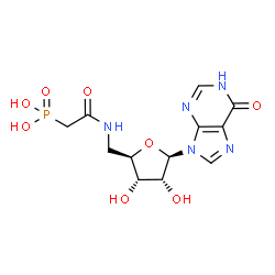 ChemSpider 2D Image | 5'-Deoxy-5'-[(phosphonoacetyl)amino]inosine | C12H16N5O8P