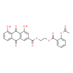 ChemSpider 2D Image | 2-[(2-Acetoxybenzoyl)oxy]ethyl 4,5-dihydroxy-9,10-dioxo-9,10-dihydro-2-anthracenecarboxylate | C26H18O10