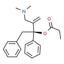 ChemSpider 2D Image | (2R)-3-[(Dimethylamino)methyl]-1,2-diphenyl-3-buten-2-yl propionate | C22H27NO2