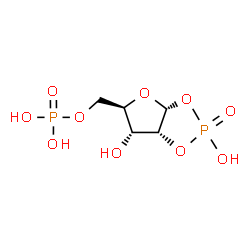 ChemSpider 2D Image | 5-phospho-alpha-D-ribose cyclic-1,2-phosphate | C5H10O10P2