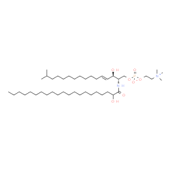 ChemSpider 2D Image | N-2-hydroxy-henicosanoyl-15-methylhexadecasphing-4-enine-1-phosphocholine | C43H87N2O7P