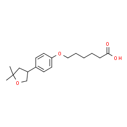 ChemSpider 2D Image | 6-[4-(5,5-Dimethyltetrahydro-3-furanyl)phenoxy]hexanoic acid | C18H26O4