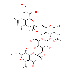 ChemSpider 2D Image | alpha-Neup5Ac-(2->6)-[alpha-Neup5Ac-(2->3)-beta-D-Galp-(1->3)]-D-GalpNAc | C36H59N3O27