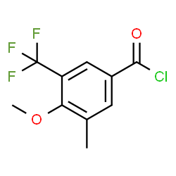 ChemSpider 2D Image | 4-Methoxy-3-methyl-5-(trifluoromethyl)benzoyl chloride | C10H8ClF3O2