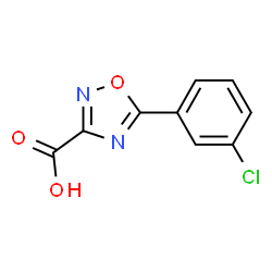 ChemSpider 2D Image | 5-(3-Chlorophenyl)-1,2,4-oxadiazole-3-carboxylic acid | C9H5ClN2O3