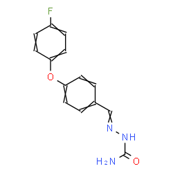 ChemSpider 2D Image | [[4-(4-fluorophenoxy)phenyl]methylideneamino]urea | C14H12FN3O2