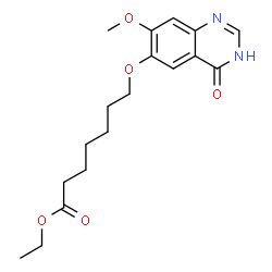 ChemSpider 2D Image | Ethyl 7-((7-methoxy-4-oxo-3,4-dihydroquinazolin-6-yl)oxy)heptanoate | C18H24N2O5