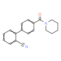 ChemSpider 2D Image | 4'-(1-Piperidinylcarbonyl)-2-biphenylcarbonitrile | C19H18N2O