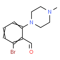ChemSpider 2D Image | 2-Bromo-6-(4-methyl-1-piperazinyl)benzaldehyde | C12H15BrN2O