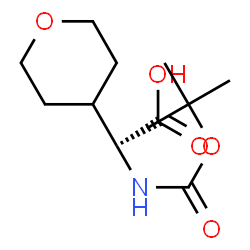 ChemSpider 2D Image | (2S)-({[(2-Methyl-2-propanyl)oxy]carbonyl}amino)(tetrahydro-2H-pyran-4-yl)acetic acid | C12H21NO5