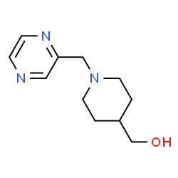 ChemSpider 2D Image | [1-(2-Pyrazinylmethyl)-4-piperidinyl]methanol | C11H17N3O