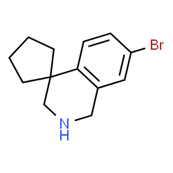 ChemSpider 2D Image | 7'-Bromo-2',3'-dihydro-1'H-spiro[cyclopentane-1,4'-isoquinoline] | C13H16BrN