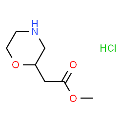 ChemSpider 2D Image | methyl 2-(morpholin-2-yl)acetate hydrochloride | C7H14ClNO3