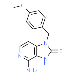 ChemSpider 2D Image | 4-Amino-1-(4-methoxybenzyl)-1H-imidazo[4,5-c]pyridine-2(3H)-thione | C14H14N4OS