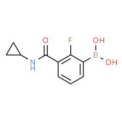 ChemSpider 2D Image | [3-(Cyclopropylcarbamoyl)-2-fluorophenyl]boronic acid | C10H11BFNO3
