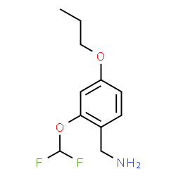ChemSpider 2D Image | 1-[2-(Difluoromethoxy)-4-propoxyphenyl]methanamine | C11H15F2NO2