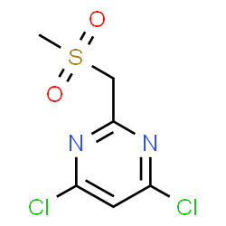 ChemSpider 2D Image | 4,6-Dichloro-2-[(methylsulfonyl)methyl]pyrimidine | C6H6Cl2N2O2S