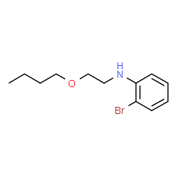ChemSpider 2D Image | 2-Bromo-N-(2-butoxyethyl)aniline | C12H18BrNO