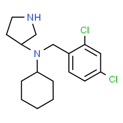 ChemSpider 2D Image | N-Cyclohexyl-N-(2,4-dichlorobenzyl)-3-pyrrolidinamine | C17H24Cl2N2
