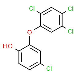 ChemSpider 2D Image | 4-Chloro-2-(2,4,5-trichlorophenoxy)phenol | C12H6Cl4O2