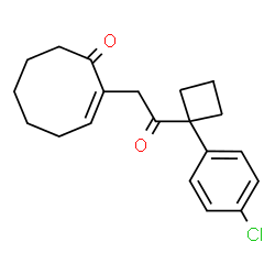 ChemSpider 2D Image | (2Z)-2-{2-[1-(4-Chlorophenyl)cyclobutyl]-2-oxoethyl}-2-cycloocten-1-one | C20H23ClO2