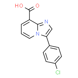 ChemSpider 2D Image | 3-(4-Chlorophenyl)imidazo[1,2-a]pyridine-8-carboxylic acid | C14H9ClN2O2