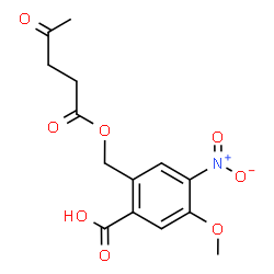 ChemSpider 2D Image | 5-Methoxy-4-nitro-2-{[(4-oxopentanoyl)oxy]methyl}benzoic acid | C14H15NO8