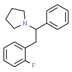 ChemSpider 2D Image | 1-[2-(2-Fluorophenyl)-1-phenylethyl]pyrrolidine | C18H20FN