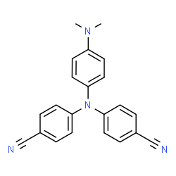 ChemSpider 2D Image | 4,4'-{[4-(Dimethylamino)phenyl]imino}dibenzonitrile | C22H18N4