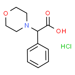 ChemSpider 2D Image | 2-Morpholino-2-phenylacetic acid hydrochloride | C12H16ClNO3