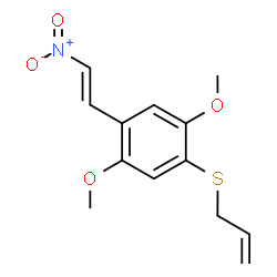 ChemSpider 2D Image | 1-(Allylsulfanyl)-2,5-dimethoxy-4-[(E)-2-nitrovinyl]benzene | C13H15NO4S