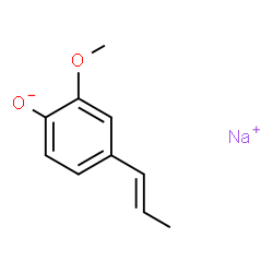 ChemSpider 2D Image | Sodium 2-methoxy-4-[(1E)-1-propen-1-yl]phenolate | C10H11NaO2