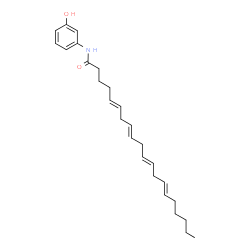 ChemSpider 2D Image | (5E,8E,11E,14E)-N-(3-Hydroxyphenyl)-5,8,11,14-icosatetraenamide | C26H37NO2