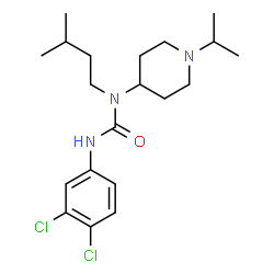 ChemSpider 2D Image | 3-(3,4-Dichlorophenyl)-1-(1-isopropyl-4-piperidinyl)-1-(3-methylbutyl)urea | C20H31Cl2N3O