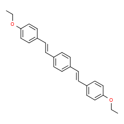 ChemSpider 2D Image | 1,1'-[1,4-Phenylenedi(E)-2,1-ethenediyl]bis(4-ethoxybenzene) | C26H26O2