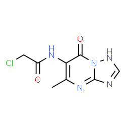 ChemSpider 2D Image | 2-chloro-N-{5-methyl-7-oxo-4H-[1,2,4]triazolo[1,5-a]pyrimidin-6-yl}acetamide | C8H8ClN5O2