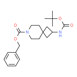 ChemSpider 2D Image | Benzyl 2-((tert-butoxycarbonyl)amino)-7-azaspiro[3.5]nonane-7-carboxylate | C21H30N2O4