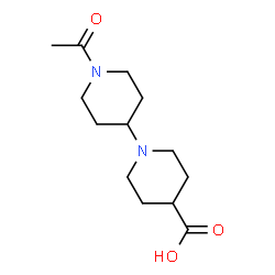 ChemSpider 2D Image | 1'-Acetyl-1,4'-bipiperidine-4-carboxylic acid | C13H22N2O3