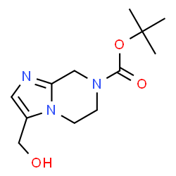 ChemSpider 2D Image | tert-butyl 3-(hydroxymethyl)-5,6-dihydroimidazo[1,2-a]pyrazine-7(8H)-carboxylate | C12H19N3O3