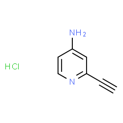 ChemSpider 2D Image | 2-Ethynylpyridin-4-amine hydrochloride | C7H7ClN2